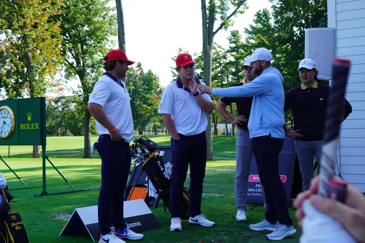 AJGAGolf's tweet photo. The next generation, teaching the next generation.

La prochaine génération, enseigner à la prochaine génération.

#JrPresidentsCup | @PresidentsCup https://t.co/AZgjTWP2tk