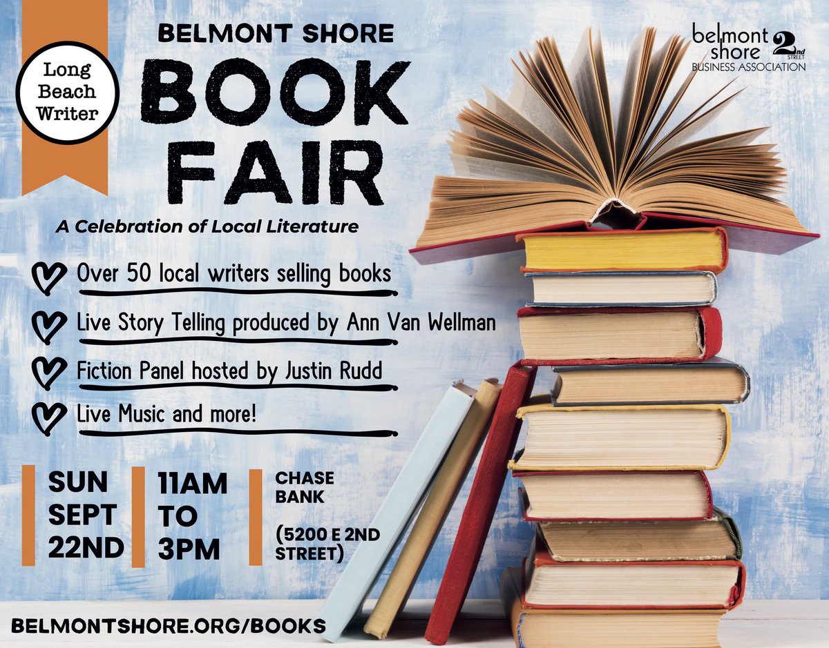 Book Fair tomorrow in Long Beach! 
Support your local authors.
I'll be there signing copies of Her Gilded Voice. Come by between 11-3. Music, story telling, and books.
See you there!