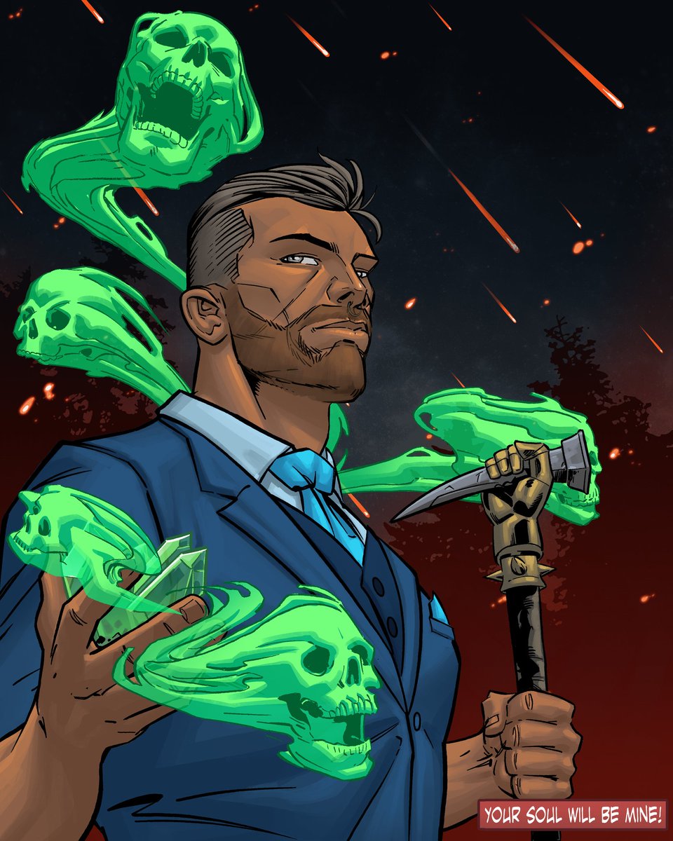 Another NFT I made a backstory for and am incorporating into my <a href="/DanketsuNFT/">Danketsu</a> short story is "The Duke". This NFT was the first one I've had someone make a fan art for, mixing elements from another NFT project I love <a href="/HV_Origins/">Mark McKenna's Heroes & Villains (NFT, P2E)</a>. Shoutout to <a href="/Triple_D_King/">TRIPLE ACE 🍾🎩❤️‍🔥</a> for the work done 💪🏼