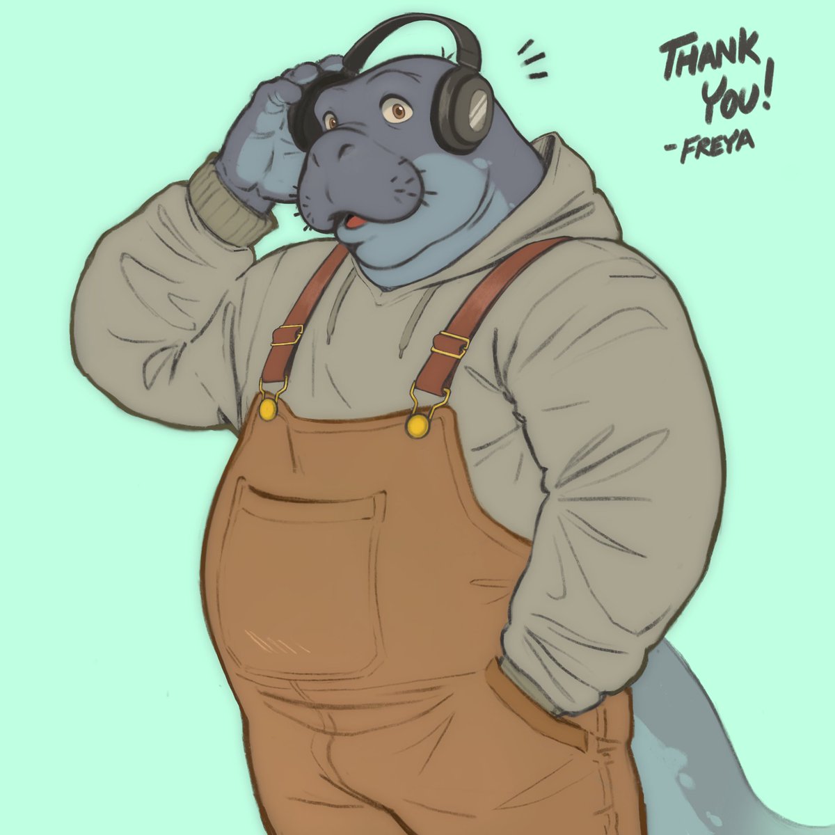 “Sorry, did you say something?” “Thank You!” Sketch for @/MrChalamari!!! Thank you so much for your support! ❤️