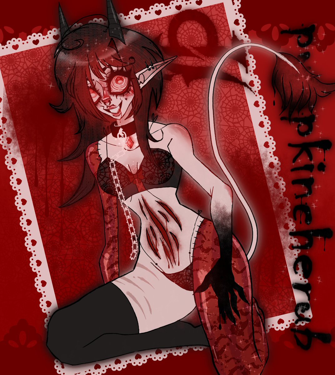 cykabluka's tweet photo. release me
☆⋆。𖦹°‧໒꒱
#artmoots #ArtistOnTwitter #art #kawaiiart #kawaii #candygore #guro #gurokawaii #commission #yamikawaii #demonkin #lovecore #dollkin https://t.co/SqUdUTUY0T
