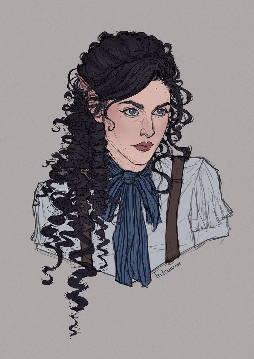 fridouw's tweet image. a little sketch of my new #DnD character Savina! i'm so happy to have gotten back into playing, it's so fuuuuun and it makes me happy