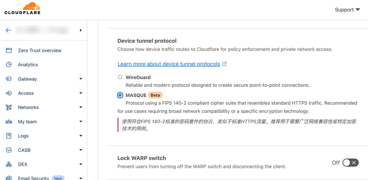 Cloudflare WARP+ 携 MASQUE 新协议请求重新参战。
视频教程 youtu.be/Eb1v9J4n59g?si…