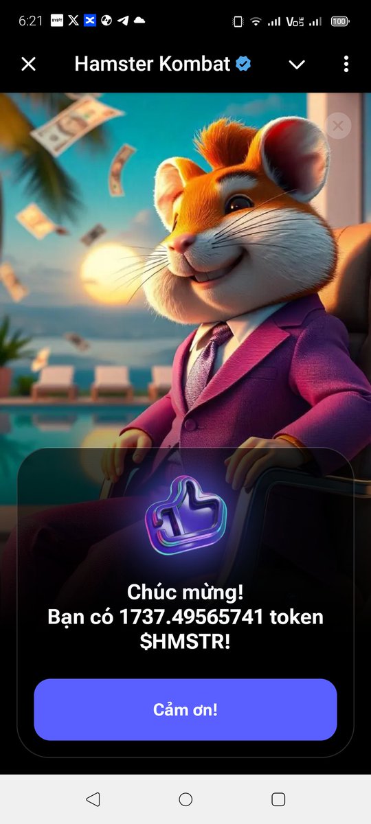 TtcNguyn1's tweet photo. @hamster_kombat @binance Tẩy chay bọn hút máu đi ae. Béo hết bọn dev. Mấy tháng cầy youtube, game cho chúng nó mới đc $10$ https://t.co/tbIniSBM1r