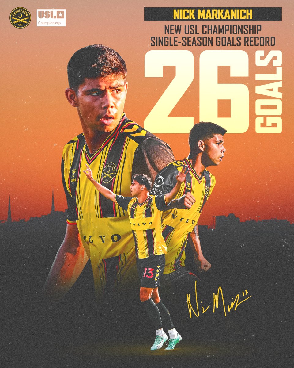 HE'S DONE IT! HISTORY AT PATRIOTS POINT!

NICK MARKANICH HAS BROKEN THE USL CHAMPIONSHIP GOAL RECORD!