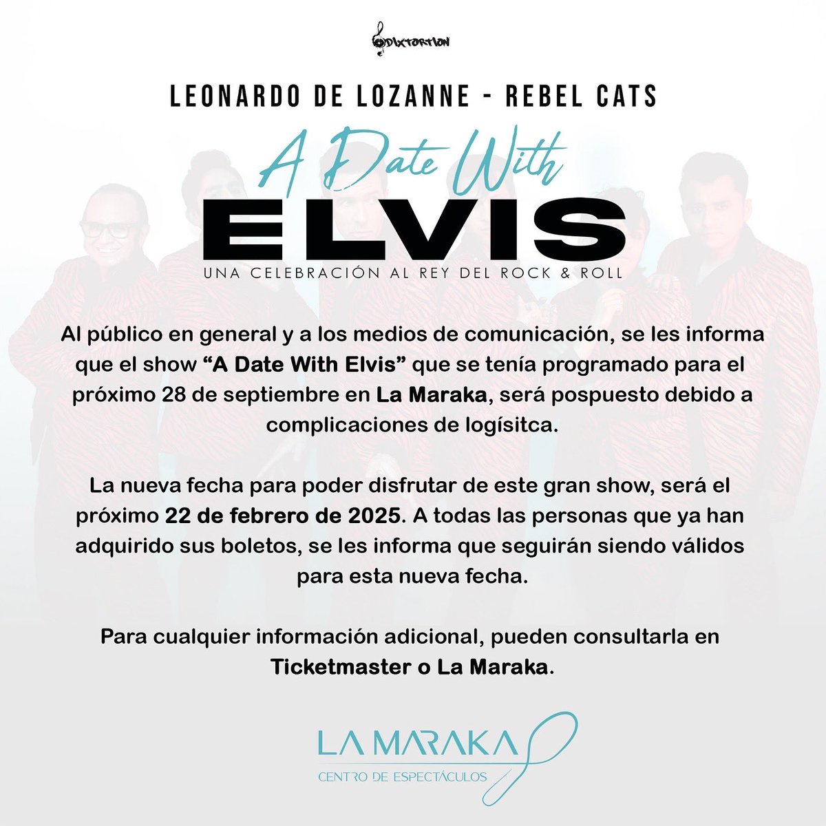 rebel_cats's tweet photo. 🚨Nueva fecha🚨#ADateWithElvis https://t.co/PArooaU67R