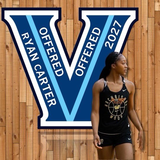 RyanCarter2027's tweet photo. I had so much fun at Hoops Mania last night. After a great conversation with Coach Dillon and @bakebake22 I have been offered a full scholarship to the Villanova University. Thank you so much for recognizing my hard work!!!! @novawbb #hoopsmania #novanation π΅βͺοΈ https://t.co/KCYcisUKjL