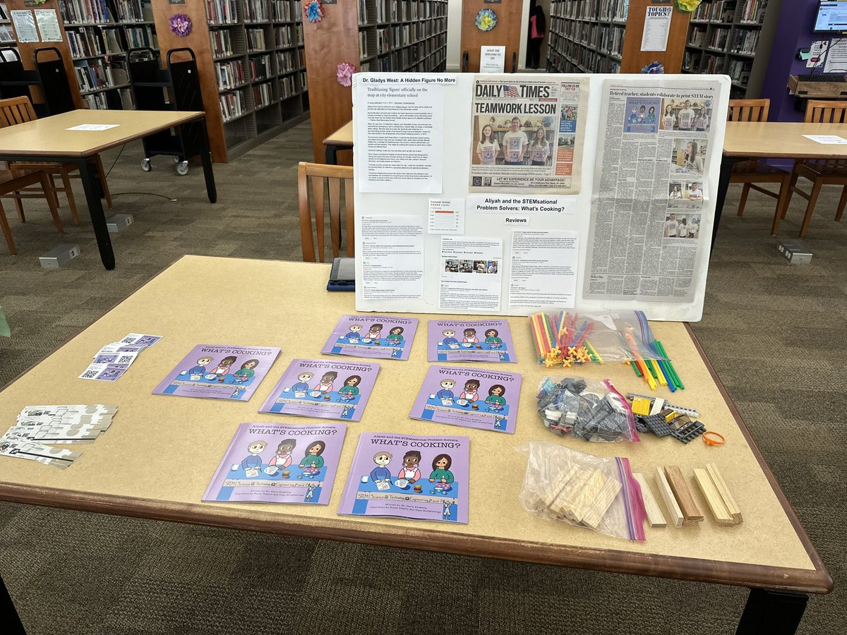 Awesome that two of my students I taught for two days while subbing in third grade at Roslyn Elementary this week came to the <a href="/AbingtonLibrary/">AbingtonLibrary</a> Local Author Expo today and bought our book! Here is one  #stem #minoritiesinstem #kidsinstem #engineeringdesign #designprocess