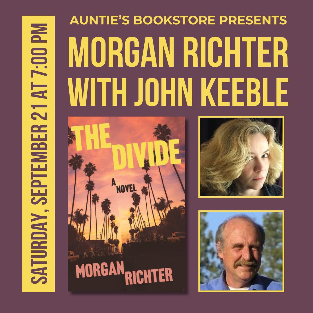 TONIGHT AT 7:00: <a href="/morganrichter/">Morgan Richter</a> shares her new book, THE DIVIDE. See you soon!