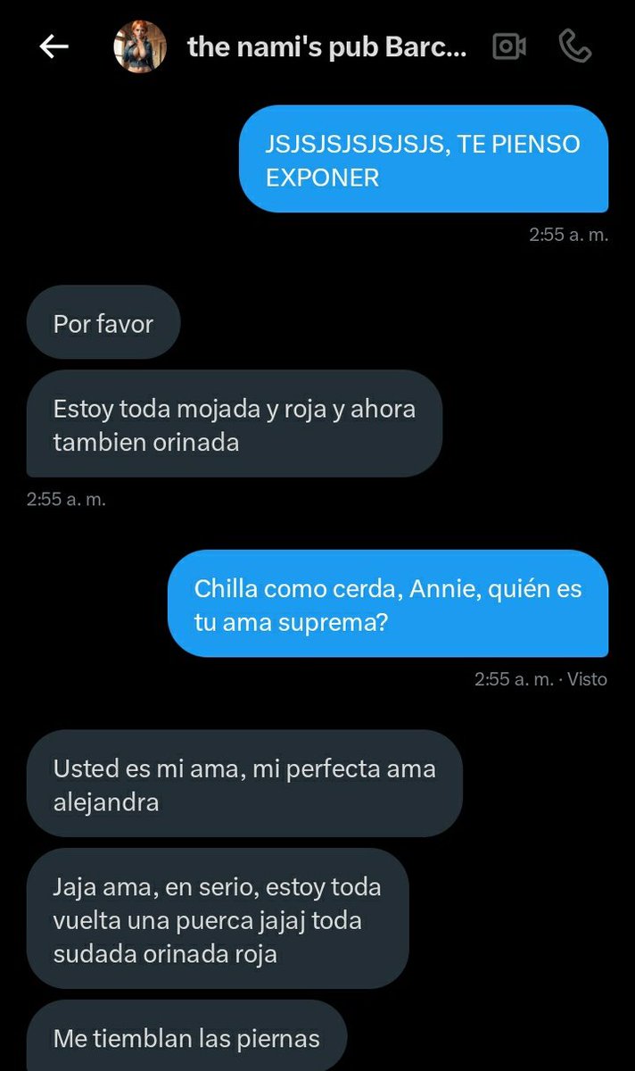 dejleja's tweet photo. Mi puta @little_nami2000, lleva un tiempo provocandome, y como ama perfecta e increíble que soy le enseñé un nuevo método para su masoquismo, literalmente no tardó nada Jsjsjsjsjs, que puta ten fácil y estúpida, por eso tu novia me prefiere aunque sea mucho más joven, gilipollas. https://t.co/uzdzsarMQO
