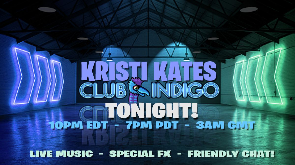 Not at <a href="/TwitchCon/">TwitchCon</a>? Me neither! (Hopefully next year! 💜)

But you've still got a party to attend tonight - join us in Club Indigo on <a href="/Twitch/">Twitch</a> for your songlist requests performed LIVE, plus special FX on screen and our supercool chat!!

10pm ET at twitch.tv/kristikates!