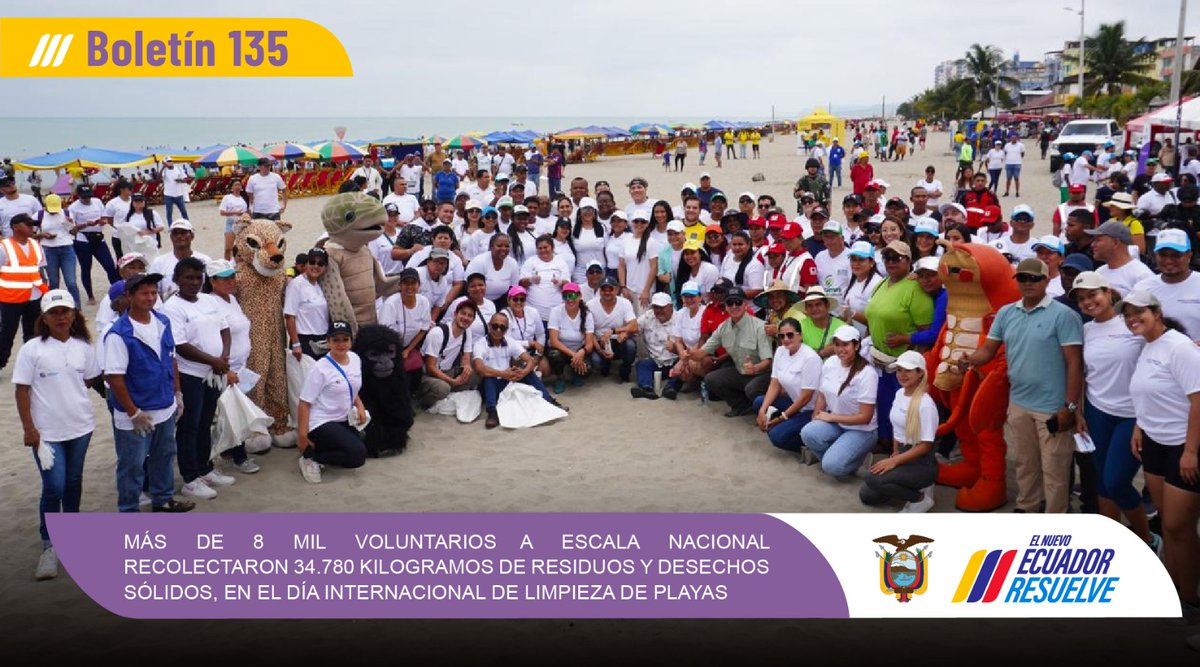 EcuadorMAE's tweet photo. BOLETÍN | Desde hace 14 años, Ecuador participa de esta jornada internacional, impulsada por la organización Ocean Conservancy, cada tercer sábado de septiembre.

Lee más ➡️ https://t.co/hVXJYIruPc https://t.co/qBjVygAull