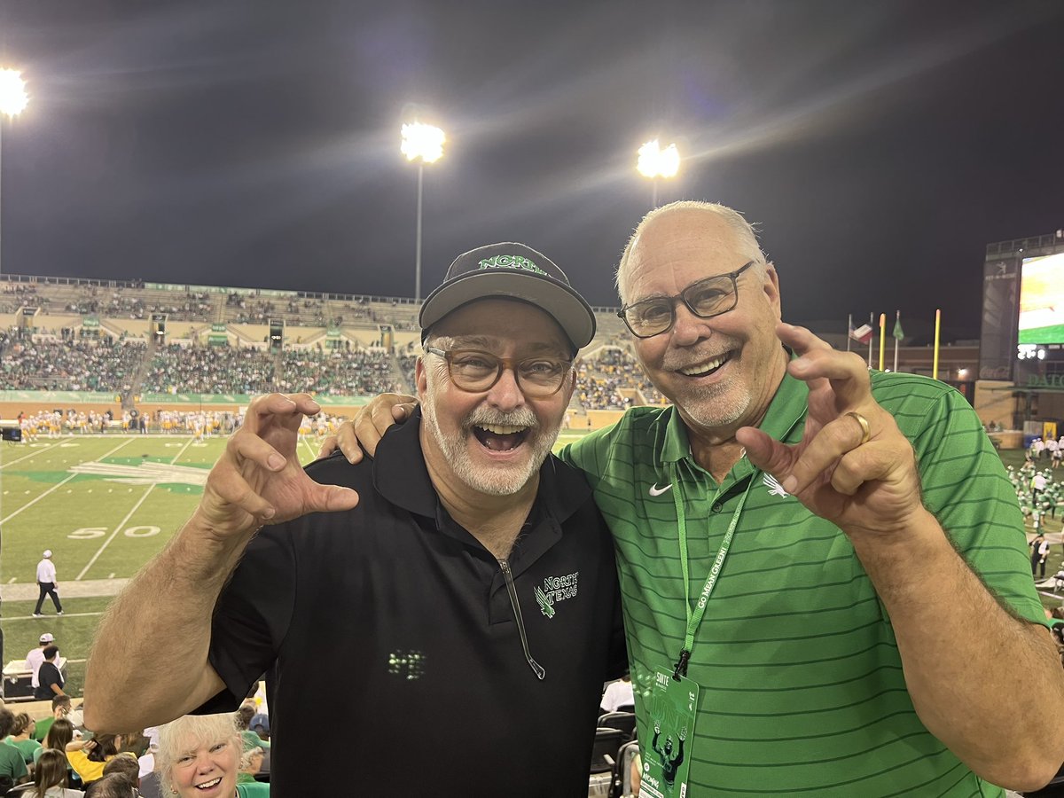 NSmatresk's tweet photo. Got a chance to see @myrongmartin an old #UNLV friend who runs the big performance hall, the Smith Center (like Bass Hall) at the Wyoming game.  He is a #UNT music alum! https://t.co/UtDSTwPbqw