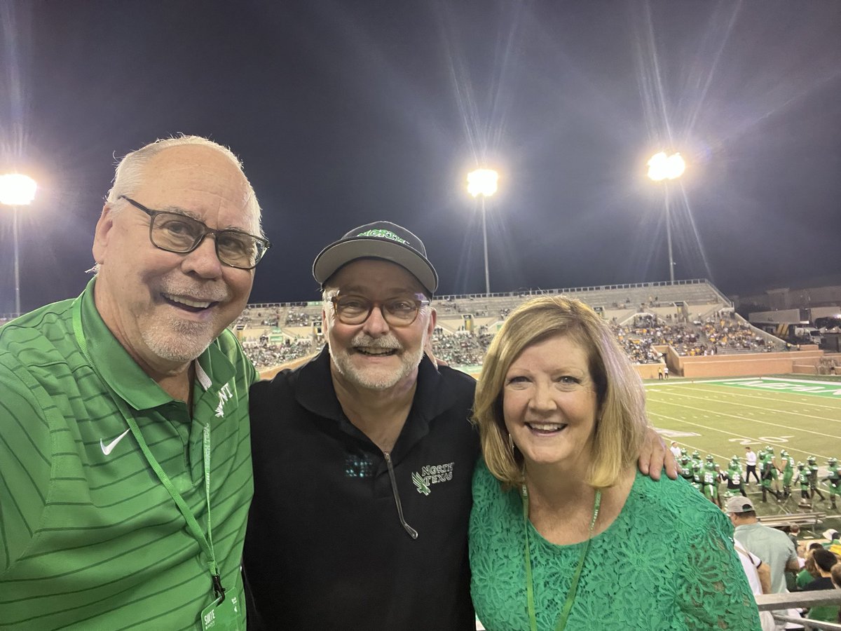 NSmatresk's tweet photo. Got a chance to see @myrongmartin an old #UNLV friend who runs the big performance hall, the Smith Center (like Bass Hall) at the Wyoming game.  He is a #UNT music alum! https://t.co/UtDSTwPbqw