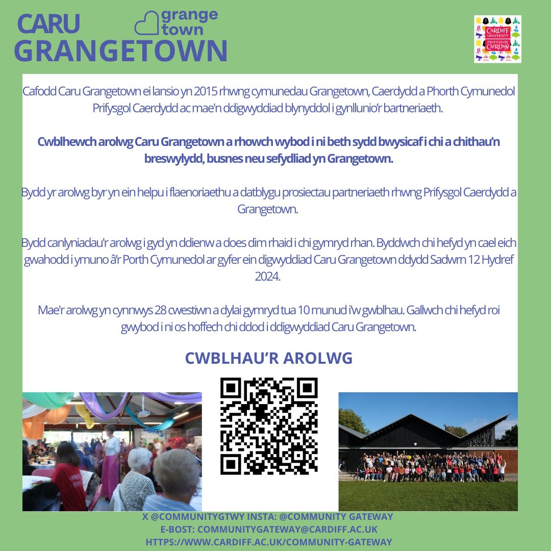 Community Gateway (@communitygtwy) on Twitter photo At Love Grangetown 2023, themes were identified as priorities for partnership projects between <a href="/cardiffuni/">Cardiff University</a> and Grangetown. This week, we’ll be reminding you what these are and how you can get involved! At Love Grangetown 2023, themes were identified as priorities for partnership projects between <a href="/cardiffuni/">Cardiff University</a> and Grangetown. This week, we’ll be reminding you what these are and how you can get involved!
