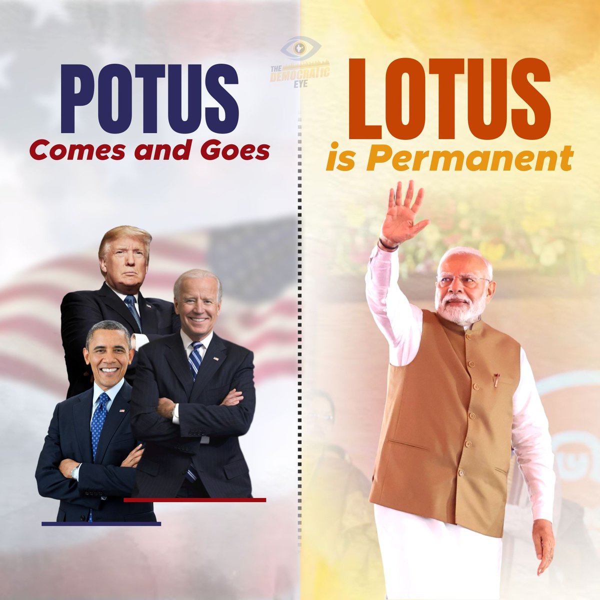TDemocraticEye's tweet image. POTUS Comes and Goes
LOTUS is Permanent 🔥
#ModiPower
