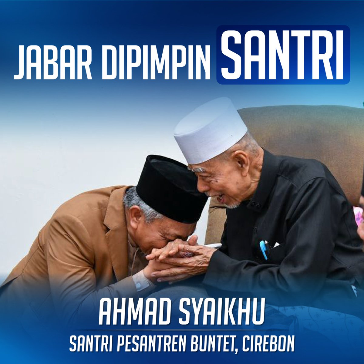 Jabar itu Kota Santri, Ahmad Syaikhu the real Santri dan anak Kyai.  Sudah saatnya Jabar dipimpin Santri. #JabarASIH