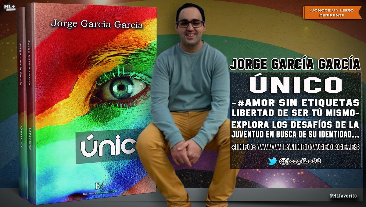 La novela "Único" es una reflexión profunda sobre la identidad sexual, contada a través de la experiencia de un adolescente que lucha por entenderse.

Jorge García García. <a href="/jorgiko93/">jorgiko93</a> 
Web: rainbowgeorge.es
papel: tinyurl.com/libreriadiogen…