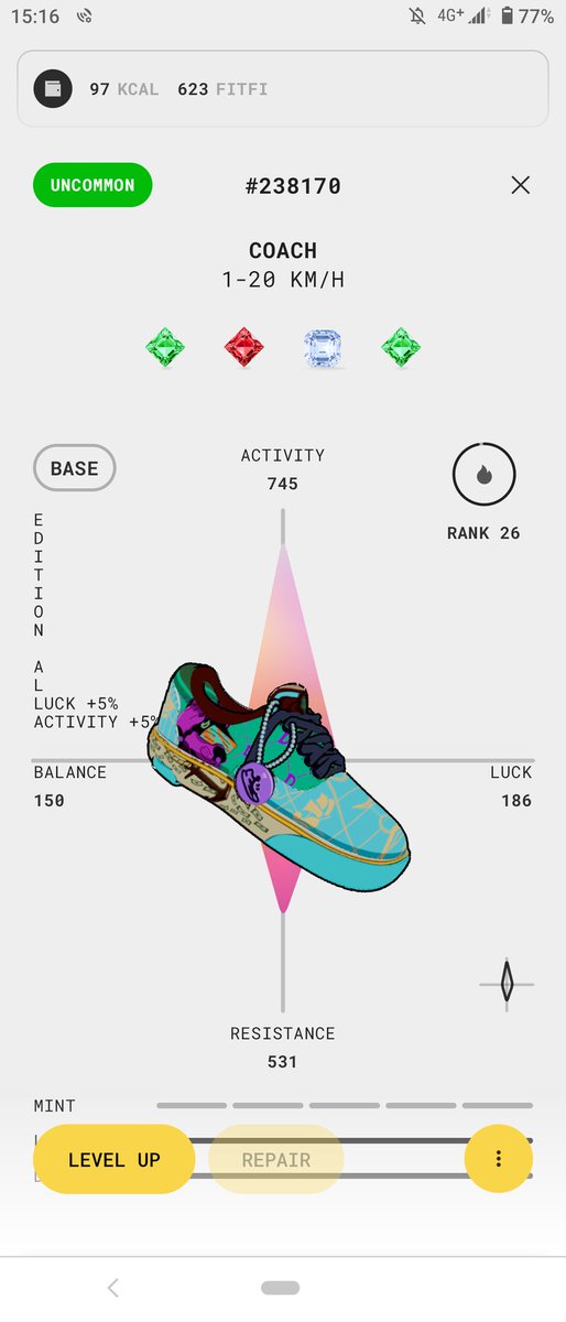 fireeee14's tweet image. #STEPAPP
今さらですがコモン靴からアンコに乗り換えました笑
66500fitfiですが、コーチでジェム良し！つい手が出てしまいました笑
ポテンシャル分かりませんが、元取るには300日くらいと予想笑
またまた泥船に乗っかります笑