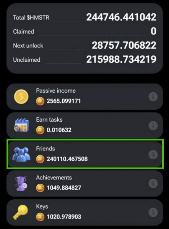 Asignación de HMSTR