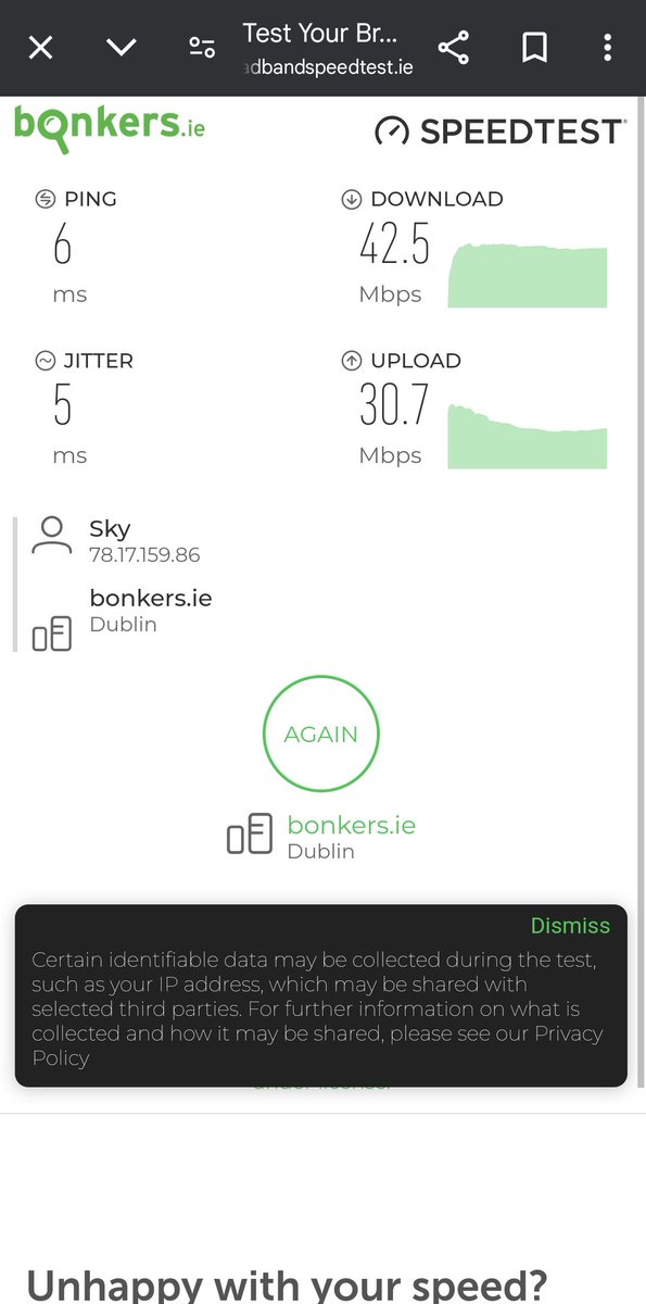 WaDamo's tweet photo. @SkyHelpTeam 2 speed tests done this morning, and they are below par. Checked with the sky site and they can't find a fault. This broadband is too slow to stream anything above 720p resolution these days. https://t.co/llQgZRBGqj