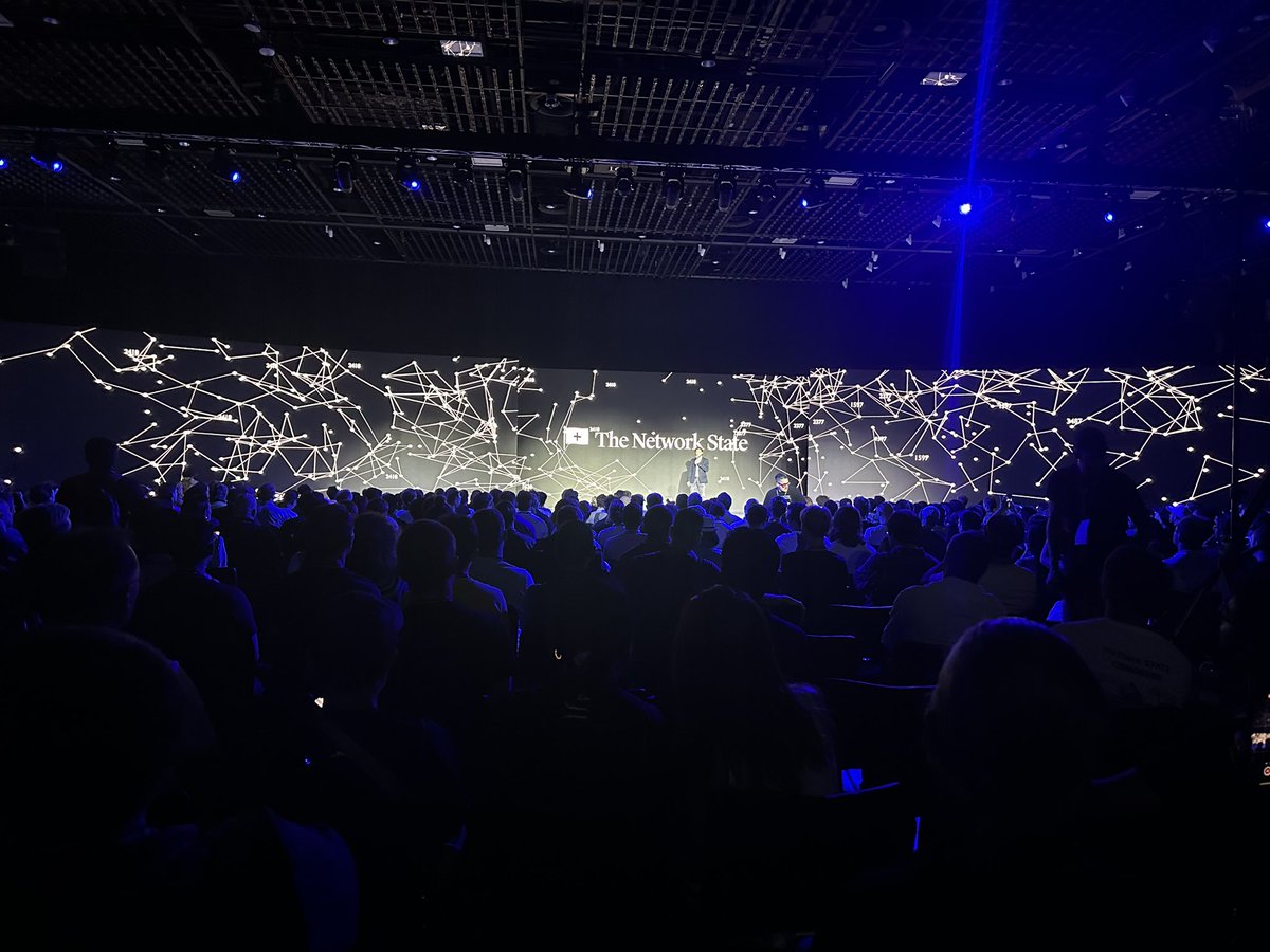 phmay_sg's tweet photo. At @balajisโ futuristic @thenetworkstate conference: everyone likes #Decentralization, #NetworkCities, @VitalikButerin, #CharterCities, #crypto, #secondpassports, Argentina, AI, etc.
Average age here around 35, #PrivateBanking and #IBCs seems like the past. I feel like a ๐ฆ https://t.co/i4m3Tmjk8w