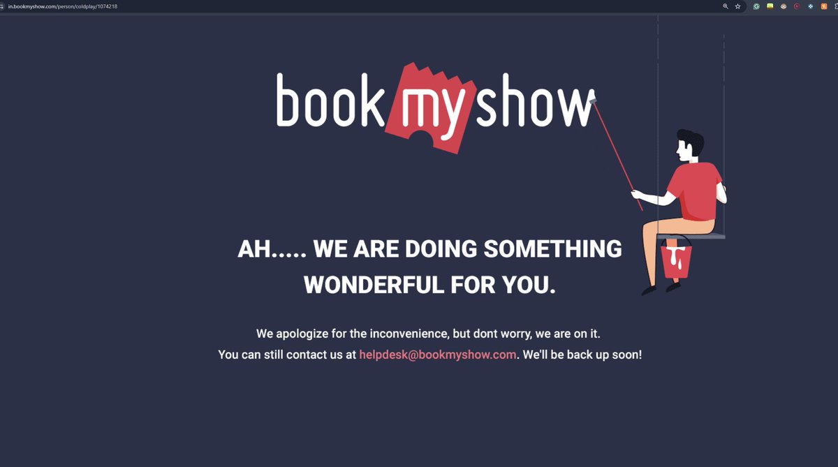 ankittx's tweet photo. Hmm .....#Coldplay  #BookMyShow https://t.co/kgOXn45mu3