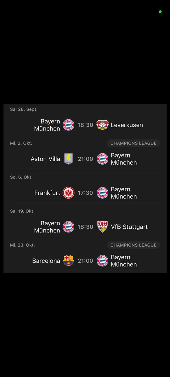 Diese 5 spiele, werden jetzt zeigen wie gut der FC Bayern wirklich ist. Bis jetzt waren nicht die allerbesten Gegner dabei, aber auch gegen die muss man erstmal so souverän gewinnen. #FCBayern