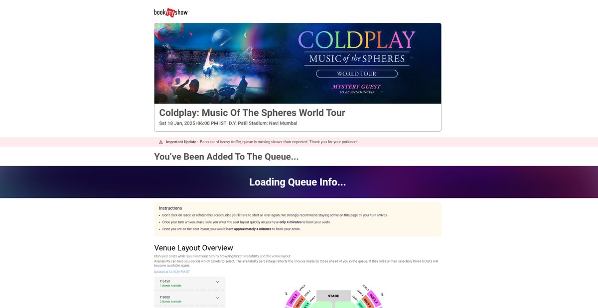 Feels like playing World Of Warcraft #Coldplay #BookMyShow