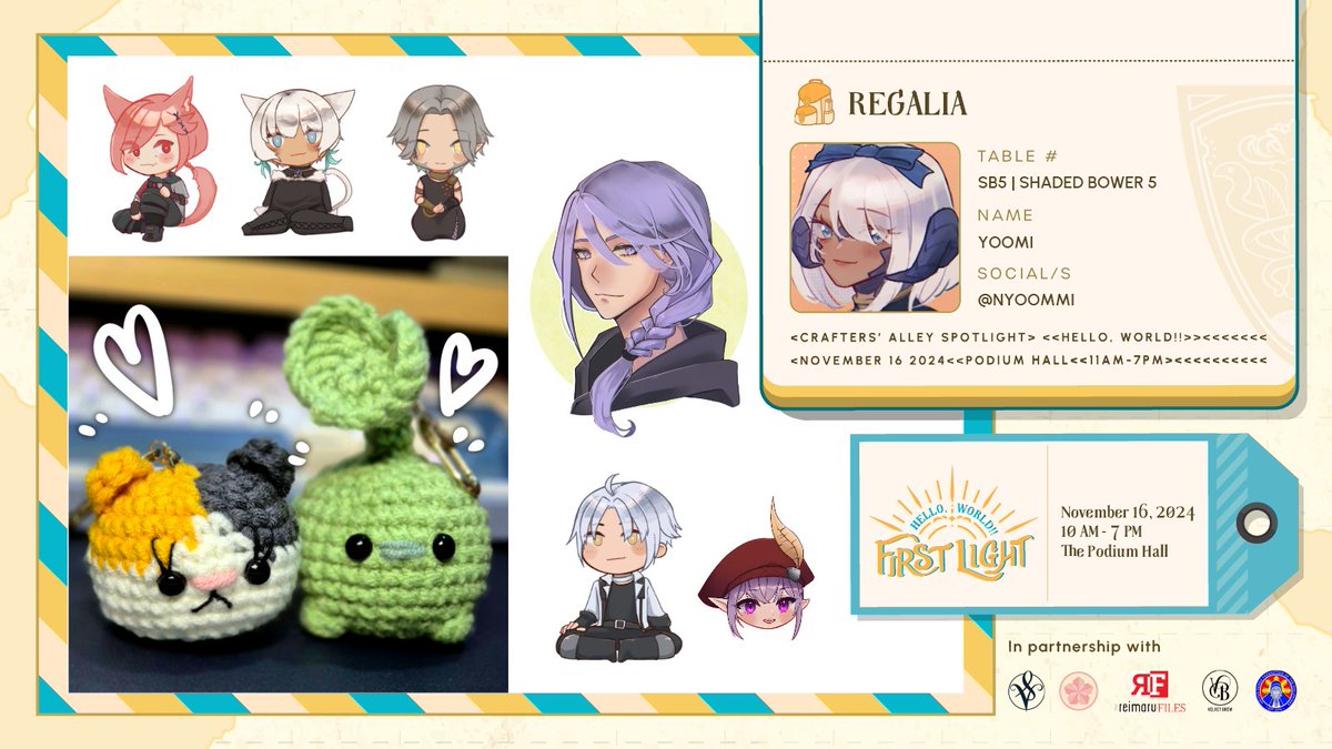 Resident Culinarian (and Scholar on the side), Ana Strange (<a href="/nyoommi/">yoomi 🌱 commissions open</a> ) will be at your service in #HeWo2FL! Come by and vibe with me.. I don't bite! ^-^)b