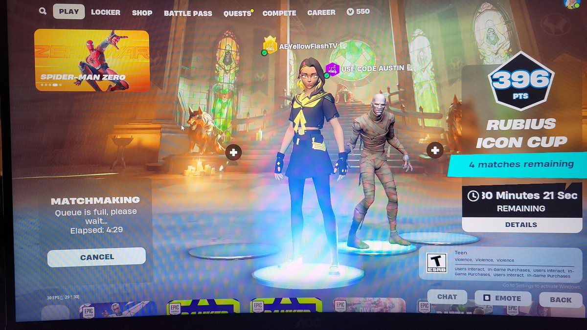 x_yellowflash's tweet photo. @FNCompetitive @FortniteGame My Duo and I have been stuck in the "Queue is full" lobby for almost 25 minutes. Anything going on with the servers? https://t.co/QSx4WKQPTX