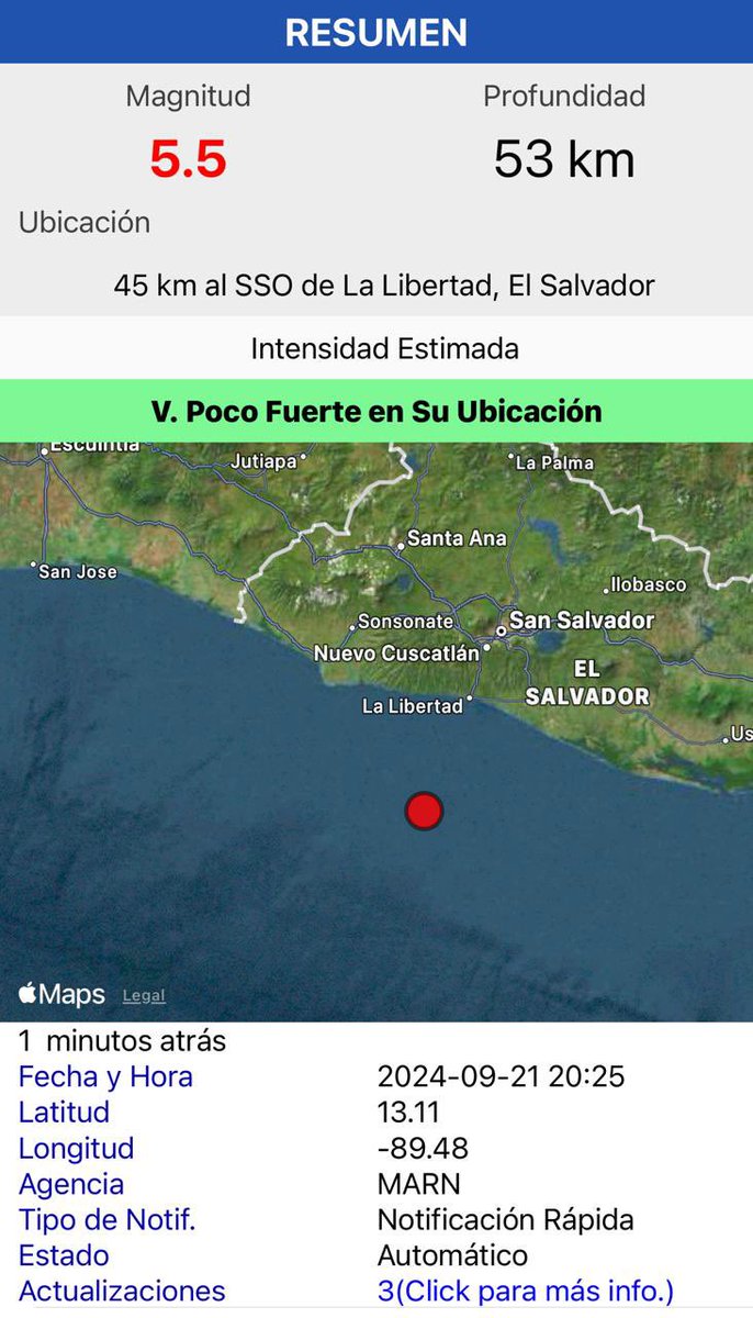 TendenciasSV's tweet photo. #ULTIMOHORA🚨 - Fuerte sismo percibido en el territorio salvadoreño., información preliminar, magnitud de 5.5. https://t.co/1nj63CFXEe