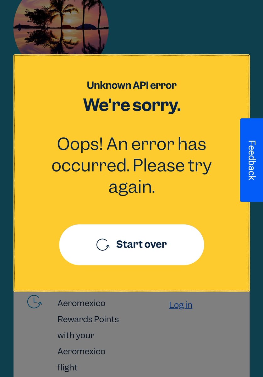 IsmaelAvendanio's tweet photo. @Aeromexico cómo me pueden ayudar? Desde las 5pm me aparece esto, no puedo hacer check-in. Y en llamada me dijeron que si no logro que me vaya con más anticipación al aeropuerto (que ansiedad)... Necesito una solución, por favor. https://t.co/osnKEhOXF9