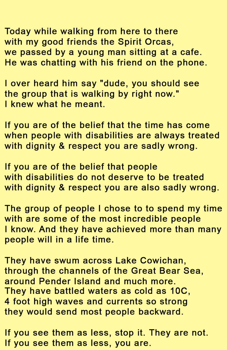 MS_athlete's tweet photo. Hate, or the experience as being seen as less worthy is hurtful. I always remind myself that those who spread hate, and present themselves as better than, actually see themselves as less than.
We are all of value. Difference is beautiful and helps us grow.
#spiritorcas https://t.co/mxlLTOFPGM
