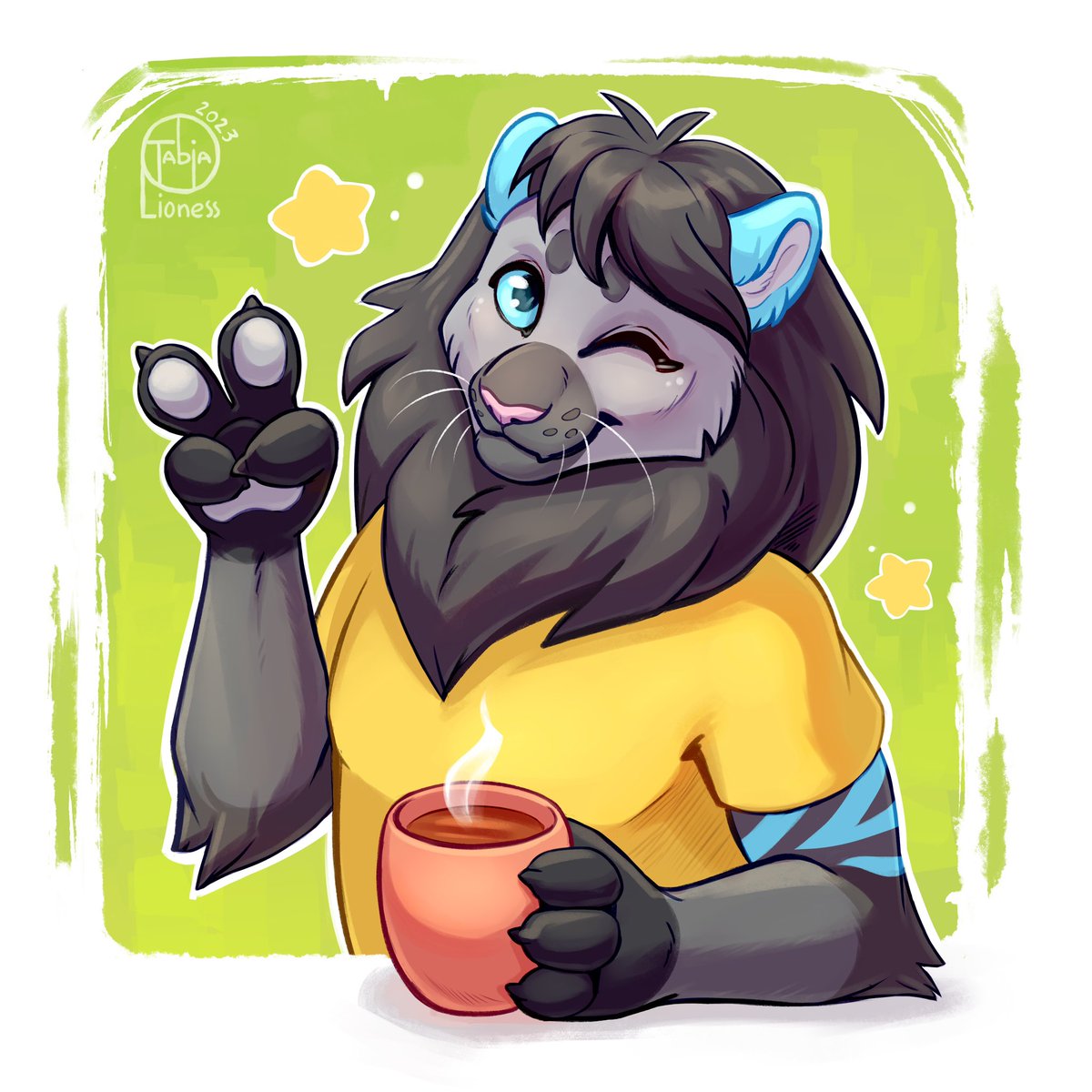 Senzy_Lion's tweet photo. Single furries!
Sona vs IRL!!  💙🦁 https://t.co/D5lFx9Muuv