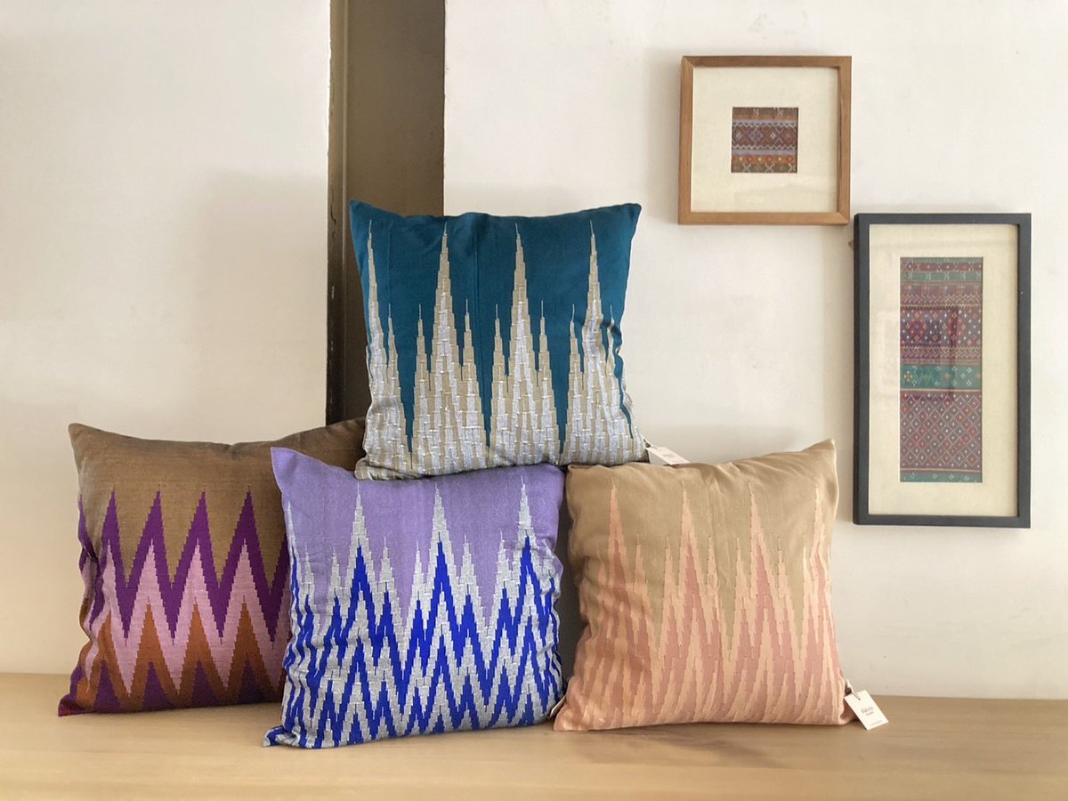#newarrivals #amarapura #cushion #madeinmyanmar #handwoventextiles #cushioncovers #myanmar #handicrafts #yangon #daccomyanmar #ミャンマー手しごと