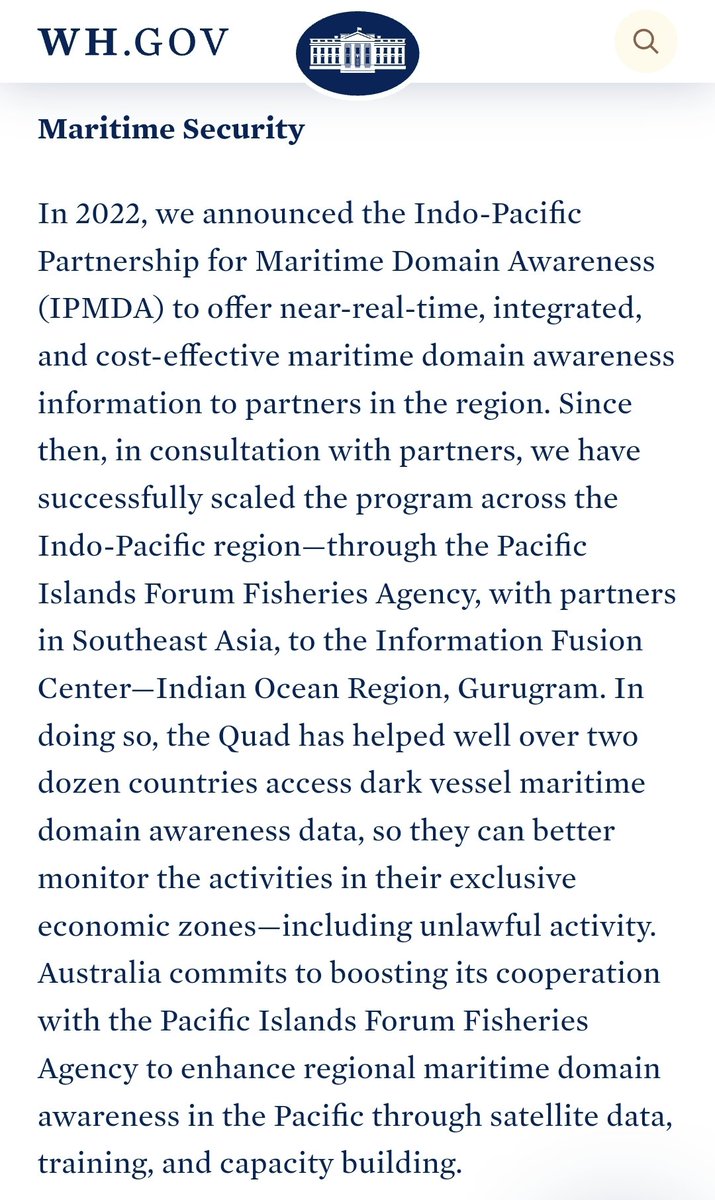 supbrow's tweet image. 2/ #IPMDA and new Maritime Initiative for Training in the Indo-Pacific (#MAITRI) announced.