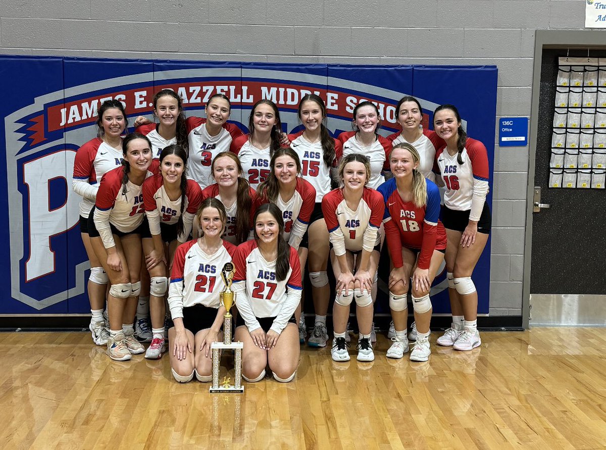 ACS Volleyball (@acsvball) on Twitter photo <a href="/ACSVBall/">ACS Volleyball</a> finishes 4-2 and as Silver Bracket Champion in the 13 team field at the Southern Kentucky Slam! Recap ⬇️
Pool Play:
South Laurel: W 2-0
Apollo: L 0-2
Carlisle Co.: W 2-0
Portland: L 0-2
Bracket Play:
Daviess Co: W 2-1
Warren East: W 2-1
#ForOleACS🔴🏐🔵 #NoExcuses <a href="/ACSVBall/">ACS Volleyball</a> finishes 4-2 and as Silver Bracket Champion in the 13 team field at the Southern Kentucky Slam! Recap ⬇️
Pool Play:
South Laurel: W 2-0
Apollo: L 0-2
Carlisle Co.: W 2-0
Portland: L 0-2
Bracket Play:
Daviess Co: W 2-1
Warren East: W 2-1
#ForOleACS🔴🏐🔵 #NoExcuses