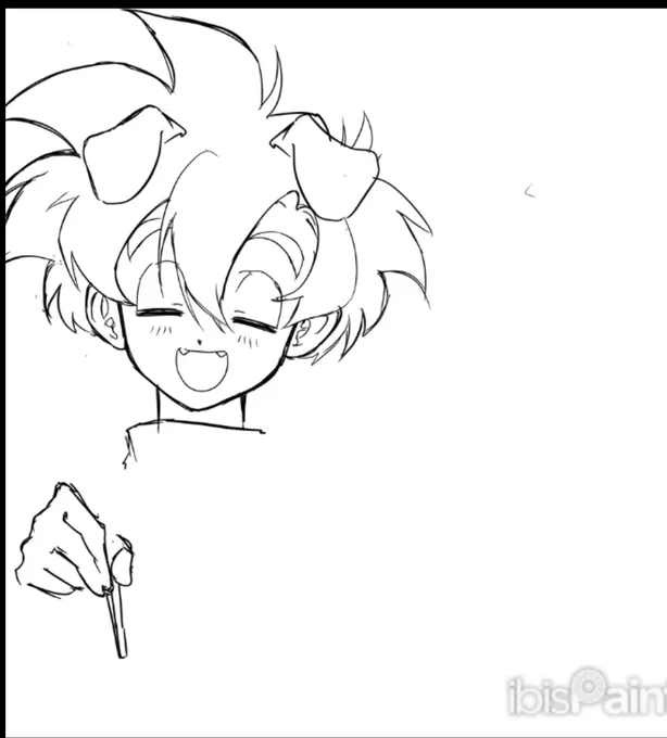 watching timelapse of my art and i wanted to give him puppy ears!?!?!??😭😭😭 