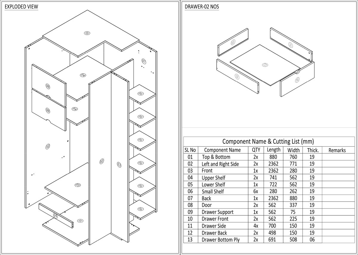 jelalhossain27's tweet image. Furniture exploded view with cutting list. Do you want this services? Click the link for more information rb.gy/zol8bf

#Furniture #explodedview #cuttinglist #technicaldrawing #details