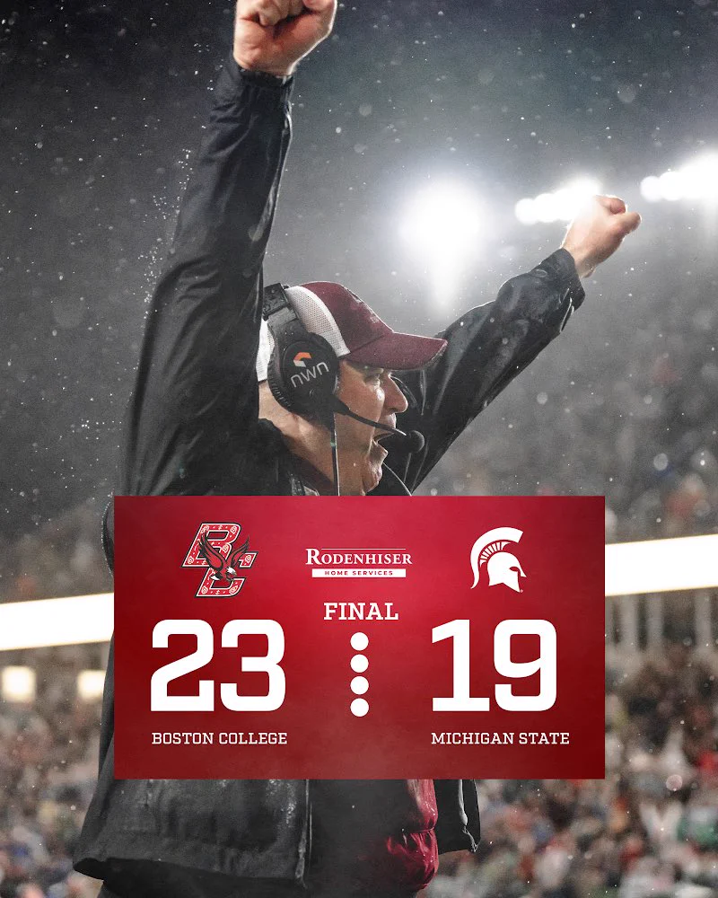 Final Score: Boston College 23, Michigan State 19