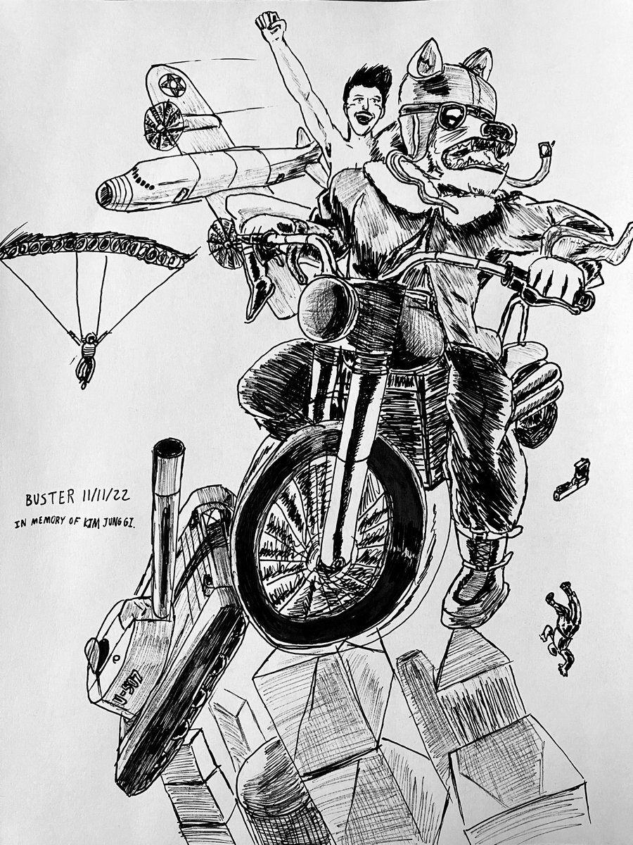 BobBuster3's tweet photo. Did this in the spirit of the late great Kim Jung Gi.

#Art #KimJungGiTribute https://t.co/Bipw55U78y