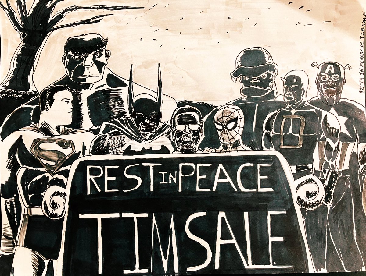BobBuster3's tweet photo. A tribute done to the late artist Tim Sale. 
#TimSale #TimSaleTribute #SuperheroArt #Art https://t.co/e5Jqi7wWe7