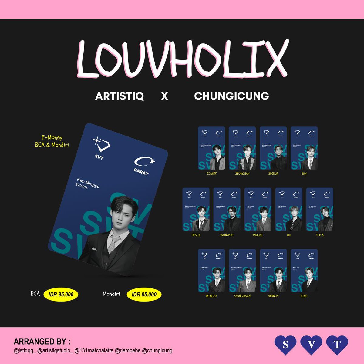 artistiqstudio_'s tweet photo. [RT & Likes are apreciated]
OPEN PO EMONEY BUMN SEVENTEEN

Halo Carats, kita udah mulai open PO untuk Emoney BUMN SEVENTEEN ya. 
Close PO nya 28 September 2024.

💰 EMONEY MANDIRI 85k
💰 FLAZZ BCA 95k
🛒 Pengiriman via🍊

Detail & pemesanan ada di sini :
https://t.co/GEyAgY69fc

Thankyou🫶🏼