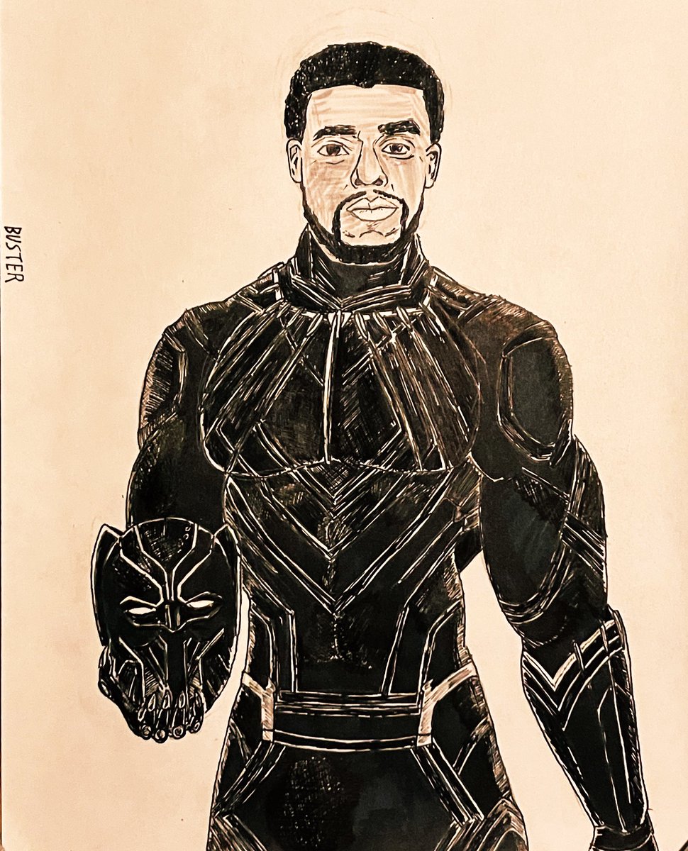 BobBuster3's tweet photo. #ChadwickBoseman #BlackPanther #MCU #Art https://t.co/j1CCpIQL4L