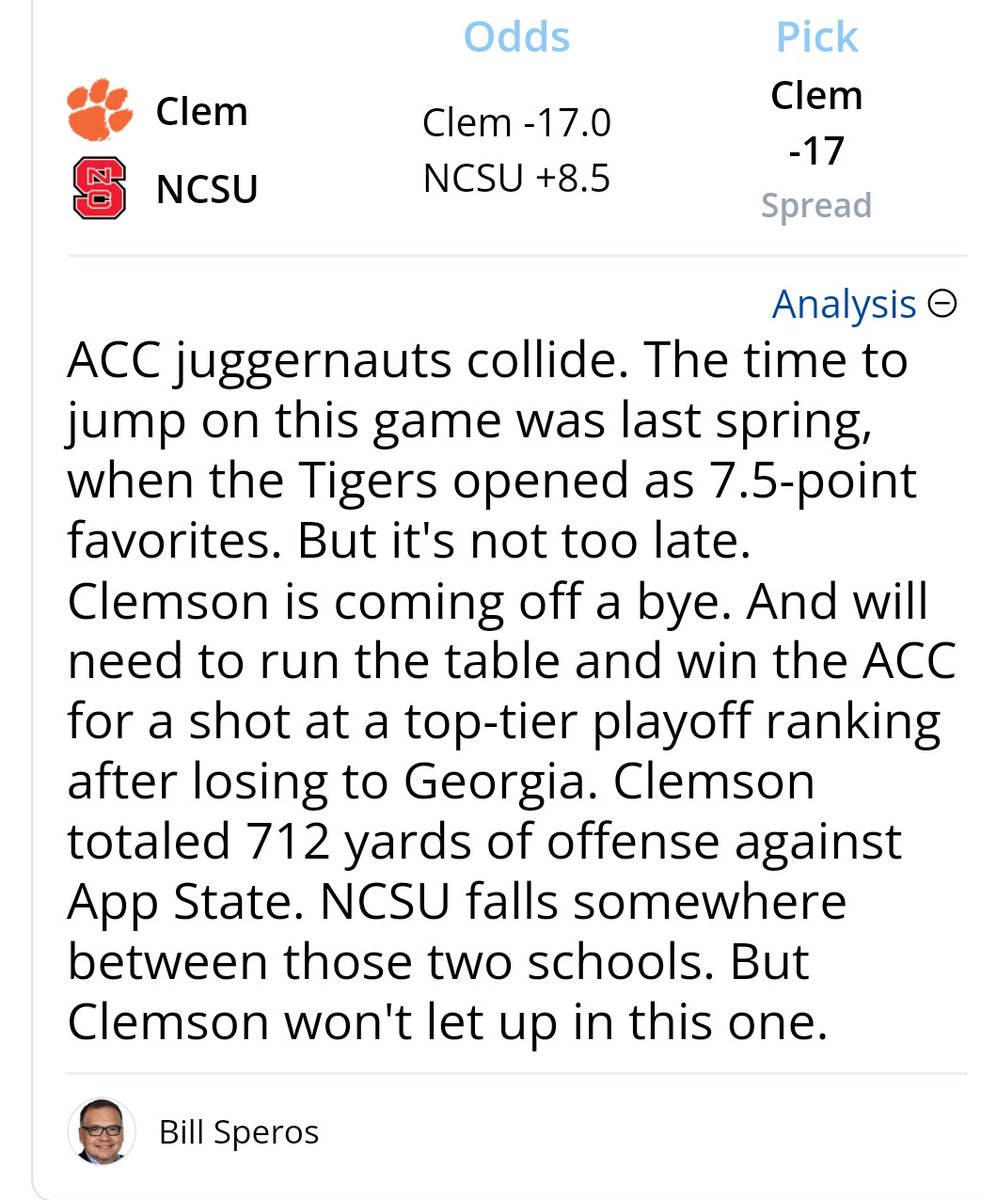 billsperos's tweet photo. CFB Weekend 🧹
Saturday 🌅 
💰 -7.5 @Vol_Football
🟧 Vols D Dominates

💰 -17 @ClemsonFB
🐯 Pile Up Points
 
Friday 🌃 
💰+8 @IlliniFootball
🏈 Illinois Wins At 🌽 NU

Sign Up @Bookies Plus

It's free!

Legit Handicappers &amp; Me 

 ⏭️ https://t.co/ivuFcBxUa1 #Over21 https://t.co/2qmsovSqkC