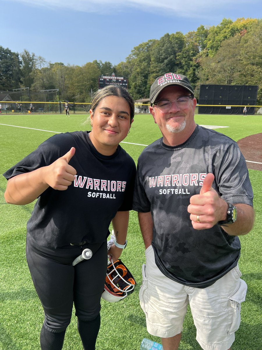 Such an awesome day at ESU Softball at our prospect camp! The athletes trained hard and had good energy! Was so fun working with each of you! #WarriorStrong