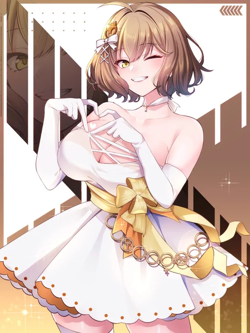 一番くじのアクスタのアニス衣装可愛すぎて描いた #アニス #NIKKE  #NIKKEファンアート  #NIKKEfanart 