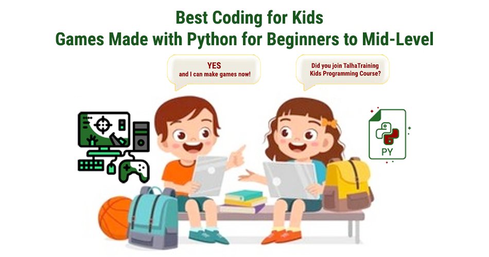 TalhaTraining's tweet image. 🎮 Unlock Your Child’s Creativity with Python Game Development! 🐍🎨
talhatraining.com/course/best-co…
WhatsApp: +8801712742217
Email: talhatraining@gmail.com
#pythonprogramming #pythonforkids #pythonprogrammingforkids #gamedevelopment #pythontraining #pythoncourse #pythoncourses