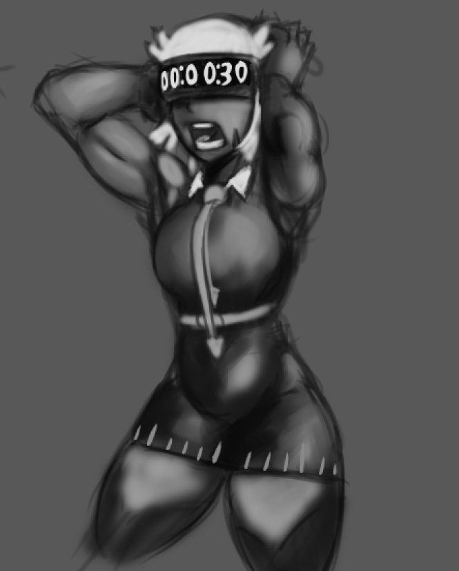 PolygonalFish's tweet photo. @GigaBoots I was told to not draw Timer-chan yiiking out, unfortunately I don't listen to authority figures https://t.co/Xj53SsSfAK